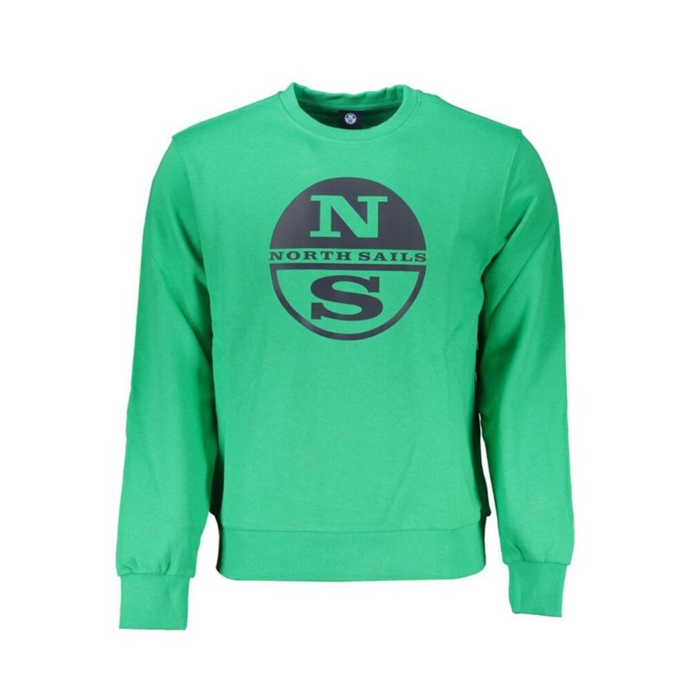 North Sails Green Cotton Men Men's Sweater